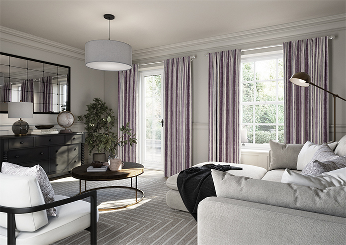 Guarda Stripe, Grape - Made to Measure Curtains - Image 7